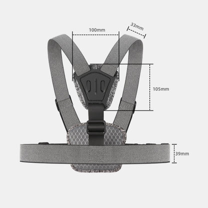 7 in 1 Phone Clamp Adjustable Body Mount Belt Chest Strap with Mount & Screw(Grey) - Chest Belt by RUIGPRO | Online Shopping South Africa | PMC Jewellery | Buy Now Pay Later Mobicred