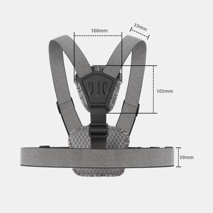 4 in 1 Adjustable Body Mount Belt Chest Strap with Mount & Screw(Grey) - Chest Belt by RUIGPRO | Online Shopping South Africa | PMC Jewellery | Buy Now Pay Later Mobicred