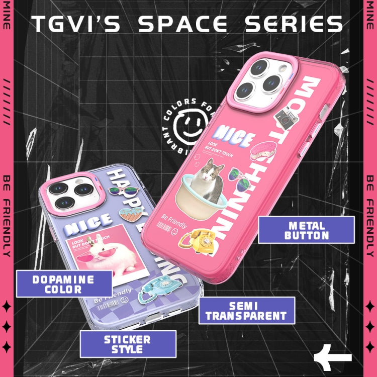 For iPhone 15 Pro Max TGVIS Space Series Dopamine Pattern Phone Case(Pink) - iPhone 15 Pro Max Cases by TGVIS | Online Shopping South Africa | PMC Jewellery | Buy Now Pay Later Mobicred