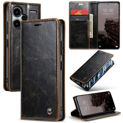 For Xiaomi Redmi Note 13 Pro+ 5G CaseMe 003 Crazy Horse Texture Flip Leather Phone Case(Coffee) - Xiaomi Cases by CaseMe | Online Shopping South Africa | PMC Jewellery | Buy Now Pay Later Mobicred