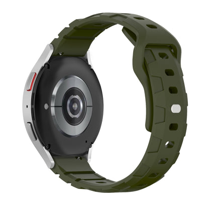 18mm Armor Silicone Watch Band(Army Green) - 20mm Bands by PMC Jewellery | Online Shopping South Africa | PMC Jewellery