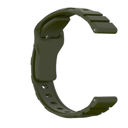 18mm Armor Silicone Watch Band(Army Green) - 20mm Bands by PMC Jewellery | Online Shopping South Africa | PMC Jewellery