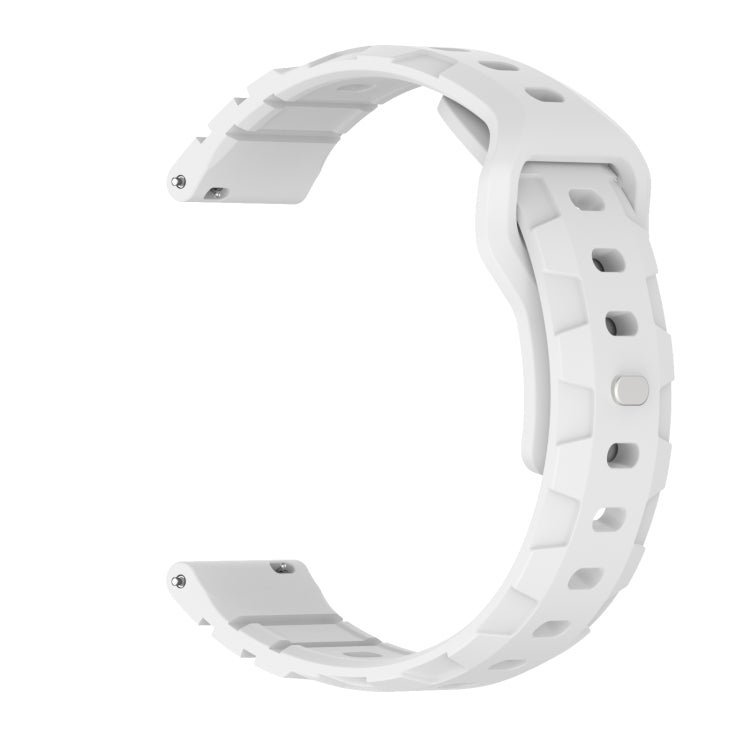 20mm Armor Silicone Watch Band(White) - 20mm Bands by PMC Jewellery | Online Shopping South Africa | PMC Jewellery