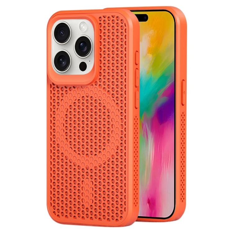 For iPhone 16 Pro Max MagSafe Magnetic Heat Dissipation Phone Case(Orange) - iPhone 16 Pro Max Cases by PMC Jewellery | Online Shopping South Africa | PMC Jewellery | Buy Now Pay Later Mobicred