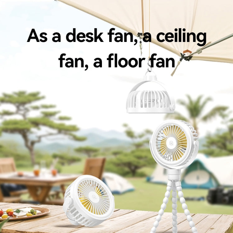 USAMS ZB289 Stroller Fan Type-C Portable Octopus Mini Fan(White) - Electric Fans by USAMS | Online Shopping South Africa | PMC Jewellery | Buy Now Pay Later Mobicred