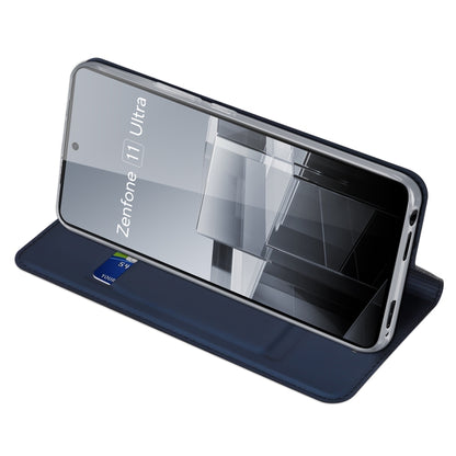 For Asus Zenfone 11 Ultra DUX DUCIS Skin Pro Series Flip Leather Phone Case(Blue) - ASUS Cases by DUX DUCIS | Online Shopping South Africa | PMC Jewellery | Buy Now Pay Later Mobicred