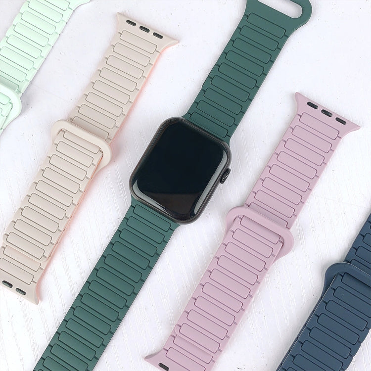 For Apple Watch Series 4 40mm I-Shaped Magnetic Silicone Watch Band(Starlight) - Watch Bands by PMC Jewellery | Online Shopping South Africa | PMC Jewellery