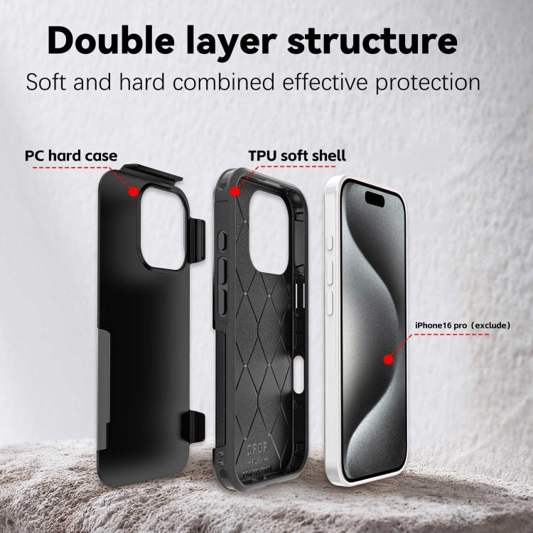 For iPhone 16 Pro RedPepper Armor Magsafe PC Hybrid TPU Phone Case(Black) - iPhone 16 Pro Cases by RedPepper | Online Shopping South Africa | PMC Jewellery | Buy Now Pay Later Mobicred