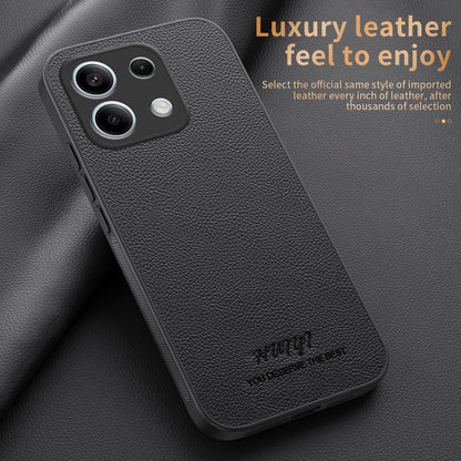 For Xiaomi Redmi Note 13 4G HUIYI Leather Magnetic Phone Case(Black) - Note 13 Cases by PMC Jewellery | Online Shopping South Africa | PMC Jewellery | Buy Now Pay Later Mobicred