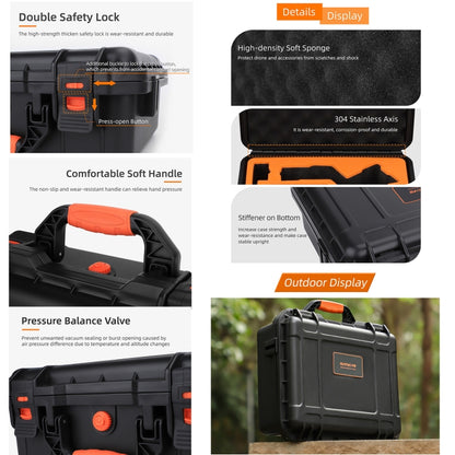 For DJI RS 4 Sunnylife Safety Carrying Case Waterproof Hard Case Box(Black) - Backpacks & Bags by Sunnylife | Online Shopping South Africa | PMC Jewellery