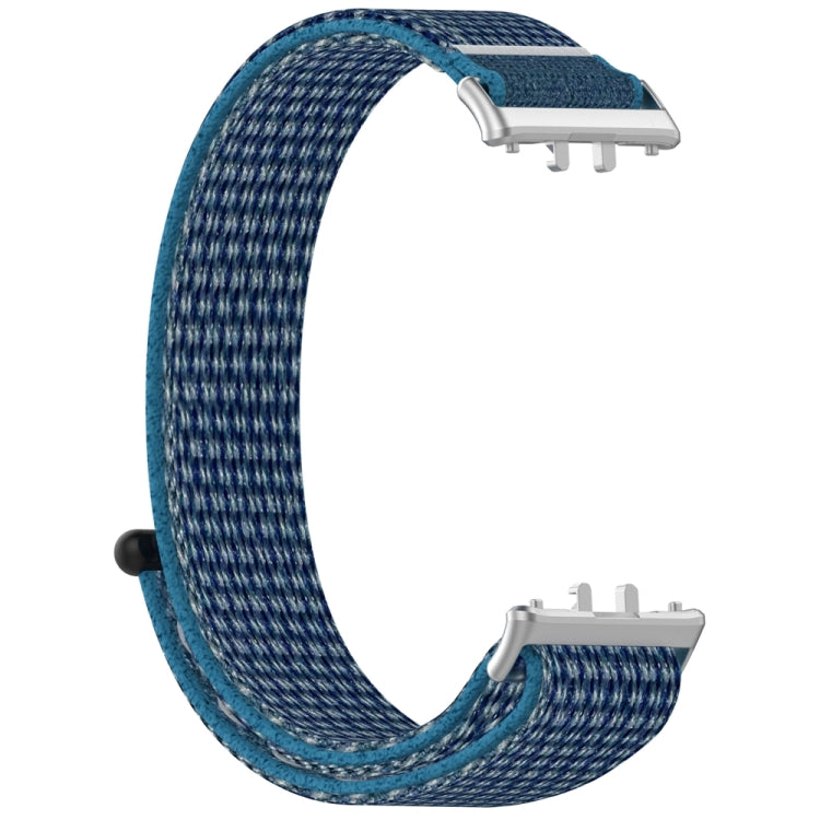 For Samsung Galaxy Fit 3 Nylon Loop Hook and Loop Fastener Watch Band(Ocean Blue) - Watch Bands by PMC Jewellery | Online Shopping South Africa | PMC Jewellery