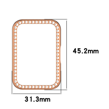 For Samsung Galaxy Fit 3 Diamond Half Pack Hollow PC Watch Protective Case(Rose Gold) - Watch Cases by PMC Jewellery | Online Shopping South Africa | PMC Jewellery