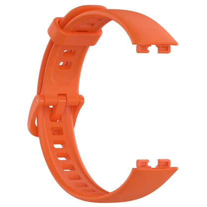 For Huawei Band 9 / 9 NFC Solid Color Colorful Buckle Silicone Watch Band(Orange) - Watch Bands by PMC Jewellery | Online Shopping South Africa | PMC Jewellery