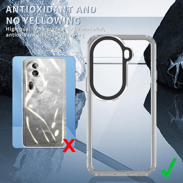 For OPPO Reno11 Global Transparent Acrylic + TPU Shockproof Phone Case(Transparent Black) - Reno11 Cases by PMC Jewellery | Online Shopping South Africa | PMC Jewellery | Buy Now Pay Later Mobicred