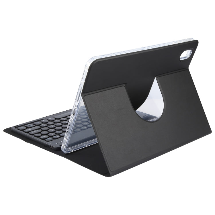 For Huawei MatePad Air 11.5 Round Button Bluetooth Keyboard Rotatable Holder Leather Case(Black) - Huawei Keyboard by PMC Jewellery | Online Shopping South Africa | PMC Jewellery