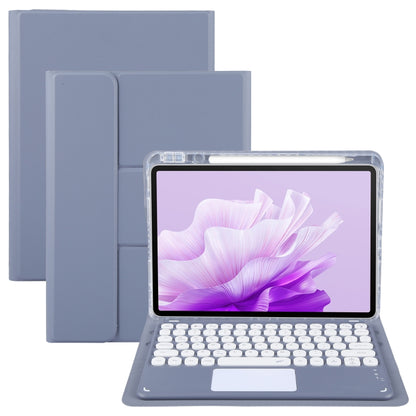 For Huawei MatePad Air 11.5 Round Button Bluetooth Keyboard Rotatable Holder Leather Case with Touchpad(Lavender Purple) - Huawei Keyboard by PMC Jewellery | Online Shopping South Africa | PMC Jewellery