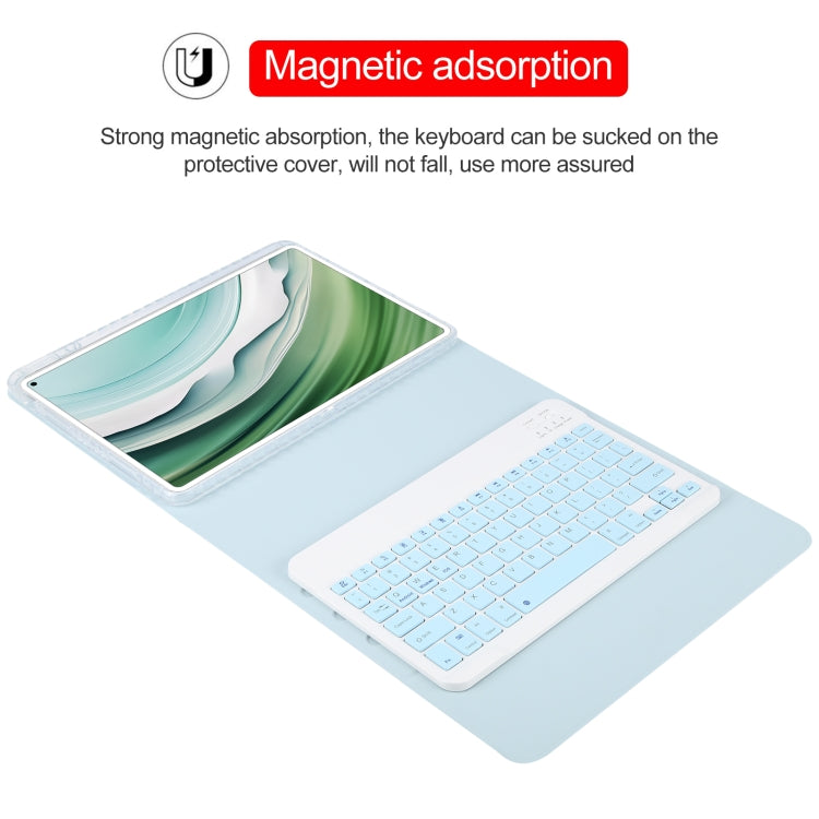 For Huawei MatePad Pro 11 2024 / 2022 Square Button Bluetooth Keyboard Rotatable Holder Leather Case(Sky Blue) - Huawei Keyboard by PMC Jewellery | Online Shopping South Africa | PMC Jewellery