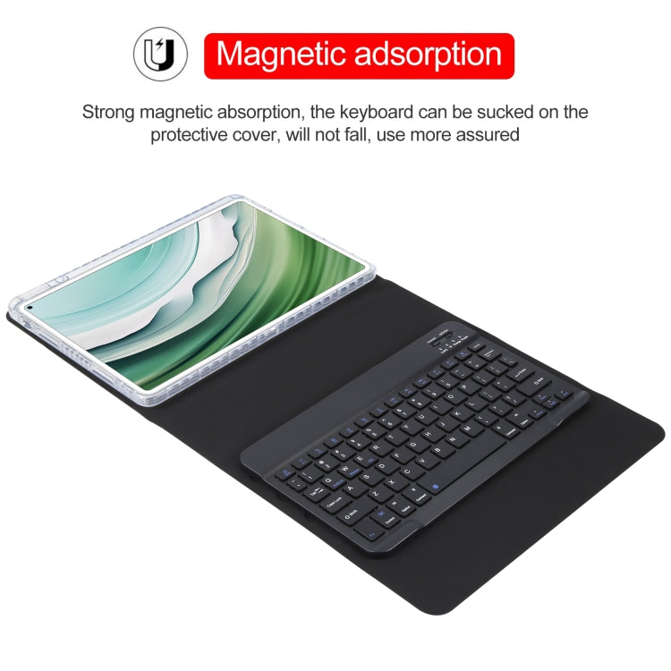 For Huawei MatePad Pro 11 2024 / 2022 Square Button Bluetooth Keyboard Rotatable Holder Leather Case(Black) - Huawei Keyboard by PMC Jewellery | Online Shopping South Africa | PMC Jewellery