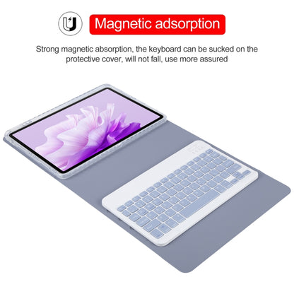 For Huawei MatePad Air 11.5 Square Button Bluetooth Keyboard Rotatable Holder Leather Case(Lavender Purple) - Huawei Keyboard by PMC Jewellery | Online Shopping South Africa | PMC Jewellery