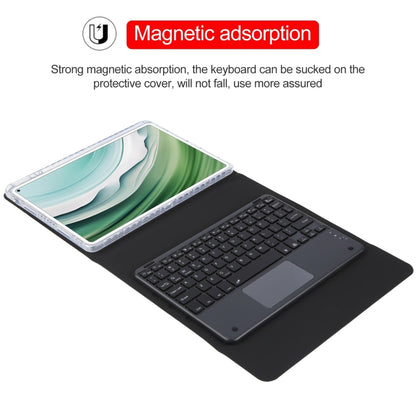 For Huawei MatePad Pro 11 2024 / 2022 Square Button Bluetooth Keyboard Rotatable Holder Leather Case with Touchpad(Black) - Huawei Keyboard by PMC Jewellery | Online Shopping South Africa | PMC Jewellery