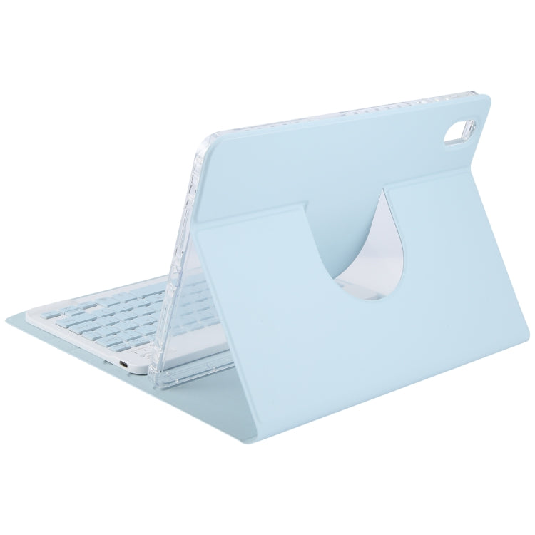 For Huawei MatePad 11 2023 / 2021 Square Button Backlight Bluetooth Keyboard Rotatable Holder Leather Case(Sky Blue) - Huawei Keyboard by PMC Jewellery | Online Shopping South Africa | PMC Jewellery