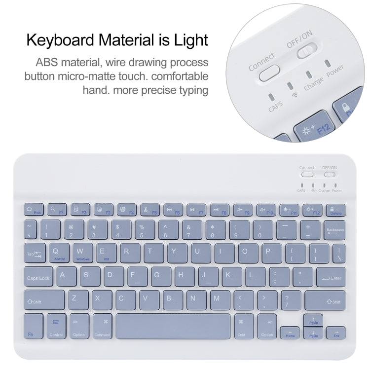 For Xiaomi Pad 6 Square Button Bluetooth Keyboard Rotatable Holder Leather Case(Lavender Purple) - Others Keyboard by PMC Jewellery | Online Shopping South Africa | PMC Jewellery