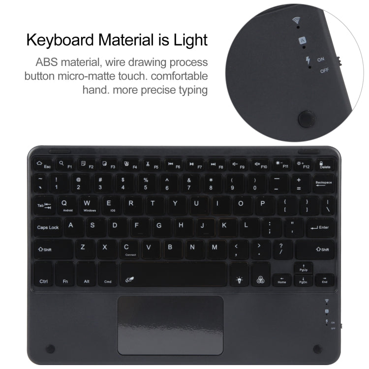 For Xiaomi Pad 6 Square Button Bluetooth Keyboard Rotatable Holder Leather Case with Touchpad(Black) - Others Keyboard by PMC Jewellery | Online Shopping South Africa | PMC Jewellery