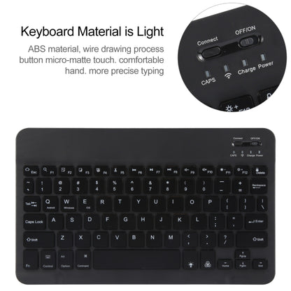 For Xiaomi Pad 6 Square Button Backlight Bluetooth Keyboard Rotatable Holder Leather Case(Black) - Others Keyboard by PMC Jewellery | Online Shopping South Africa | PMC Jewellery