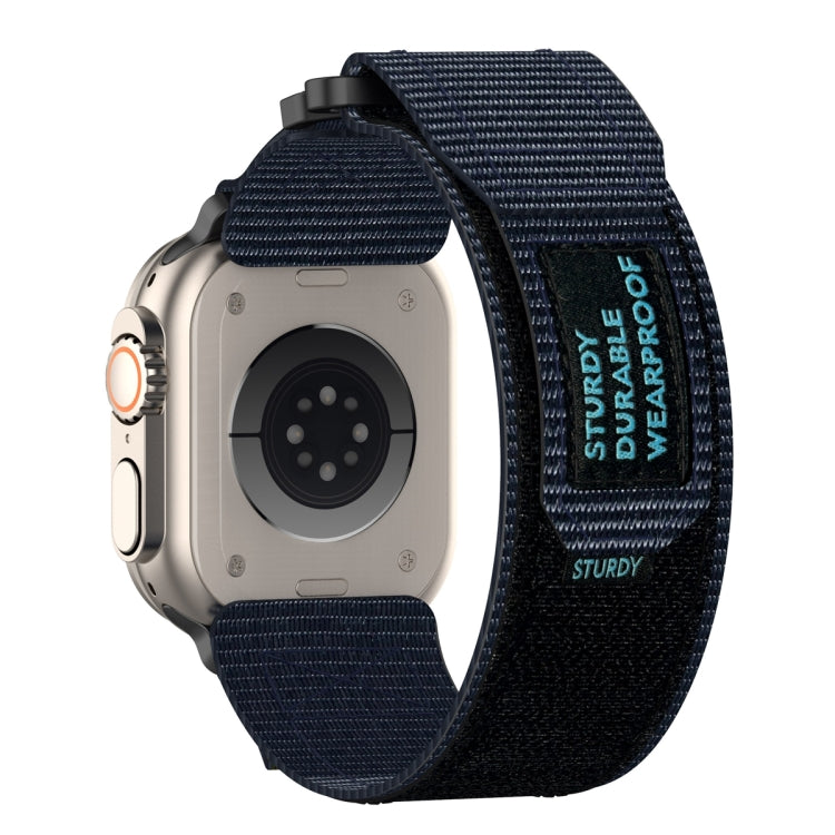 For Apple Watch SE 2022 40mm Nylon Hook And Loop Fastener Watch Band(Blue) - Watch Bands by PMC Jewellery | Online Shopping South Africa | PMC Jewellery