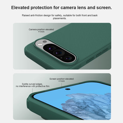 For Google Pixel 9 NILLKIN Frosted Shield Pro PC + TPU Phone Case(Green) - Google Cases by NILLKIN | Online Shopping South Africa | PMC Jewellery | Buy Now Pay Later Mobicred