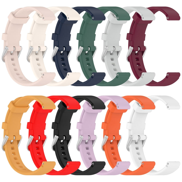 12mm Universal Solid Color Silver Buckle Silicone Watch Band(White) - 20mm Bands by PMC Jewellery | Online Shopping South Africa | PMC Jewellery