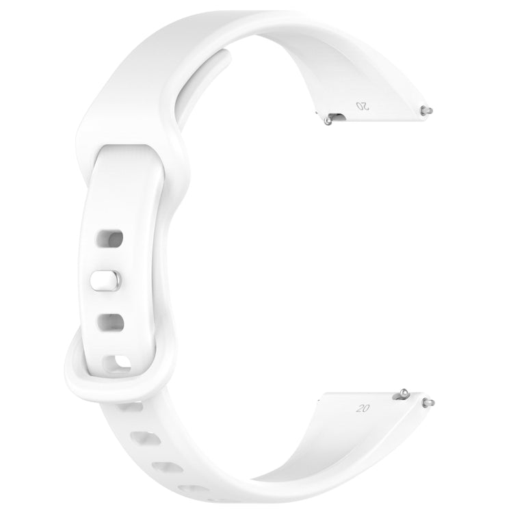 20mm Slim Reverse Buckle Silicone Watch Band(White) - 20mm Bands by PMC Jewellery | Online Shopping South Africa | PMC Jewellery