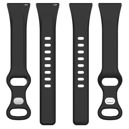 20mm Slim Reverse Buckle Silicone Watch Band(Black) - 20mm Bands by PMC Jewellery | Online Shopping South Africa | PMC Jewellery