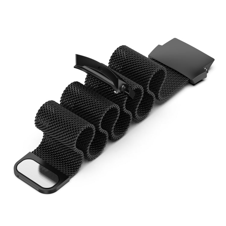 For OPPO Watch X / OnePlus Watch 2 Milan Magnetic Steel Mesh Watch Band(Black) - Watch Bands by PMC Jewellery | Online Shopping South Africa | PMC Jewellery