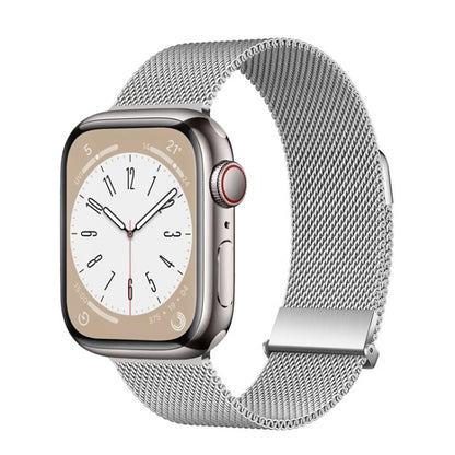 For Apple Watch Ultra 49mm ZGA Milanese Magnetic Metal Watch Band(Silver) - Watch Bands by ZGA | Online Shopping South Africa | PMC Jewellery