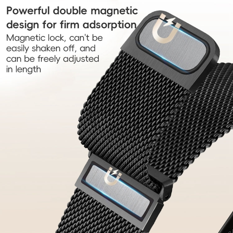 For Apple Watch Ultra 49mm ZGA Milanese Magnetic Metal Watch Band(Black) - Watch Bands by ZGA | Online Shopping South Africa | PMC Jewellery