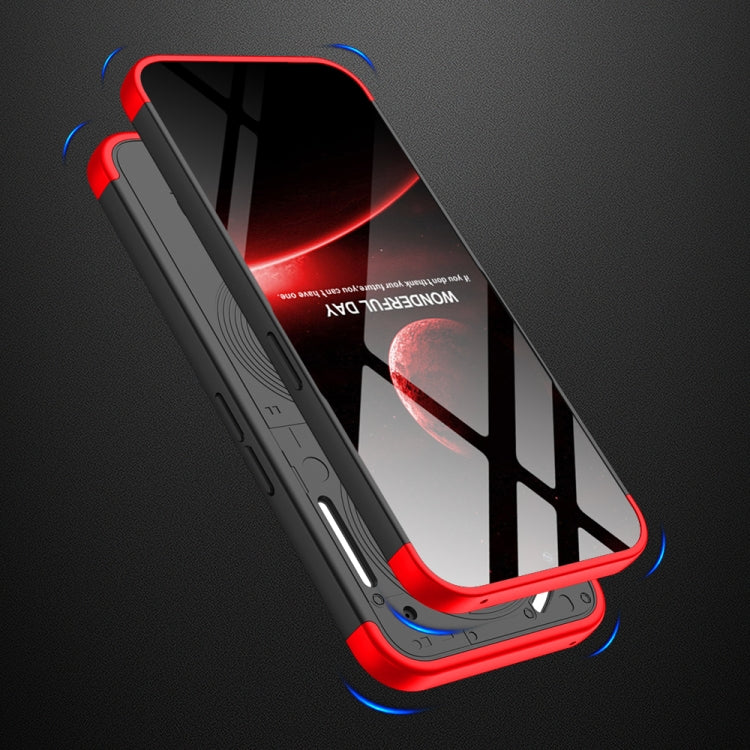 For Nothing Phone 2a GKK Three Stage Splicing Full Coverage PC Phone Case(Black Red) - More Brand by GKK | Online Shopping South Africa | PMC Jewellery | Buy Now Pay Later Mobicred