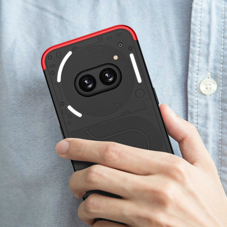 For Nothing Phone 2a GKK Three Stage Splicing Full Coverage PC Phone Case(Black Red) - More Brand by GKK | Online Shopping South Africa | PMC Jewellery | Buy Now Pay Later Mobicred