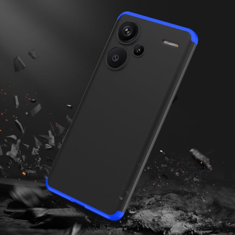 For Xiaomi Redmi Note 13 Pro+ 5G GKK Three Stage Splicing Full Coverage PC Phone Case(Black Blue) - Xiaomi Cases by GKK | Online Shopping South Africa | PMC Jewellery | Buy Now Pay Later Mobicred