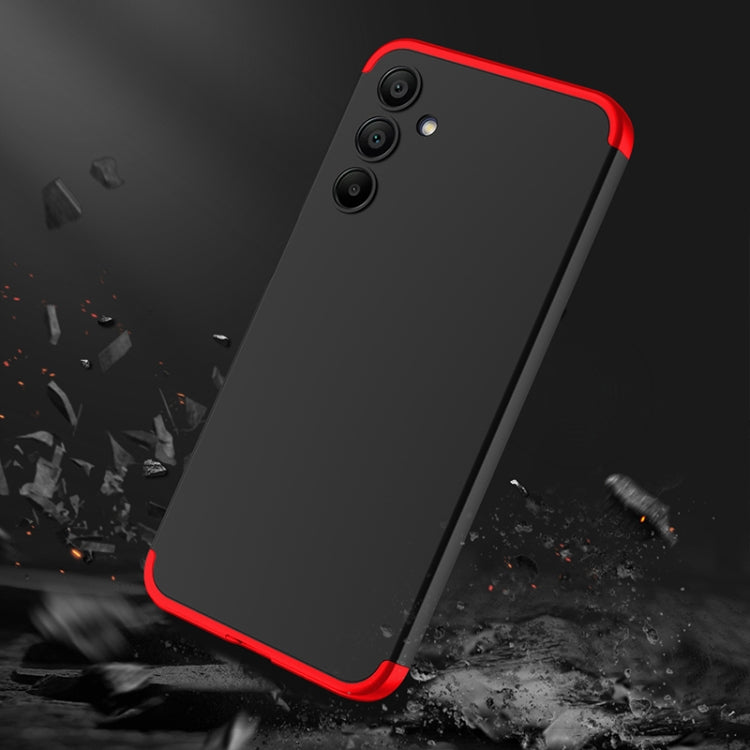 For Samsung Galaxy A15 GKK Three Stage Splicing Full Coverage PC Phone Case(Black Red) - Galaxy Phone Cases by GKK | Online Shopping South Africa | PMC Jewellery | Buy Now Pay Later Mobicred