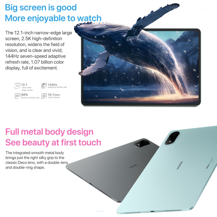 Honor Pad 9 Pro 12.1 inch WiFi, 8GB+256GB, MagicOS 8.0 Dimensity 8100 Octa Core, Not Support Google Play(Grey) - Huawei by Huawei | Online Shopping South Africa | PMC Jewellery