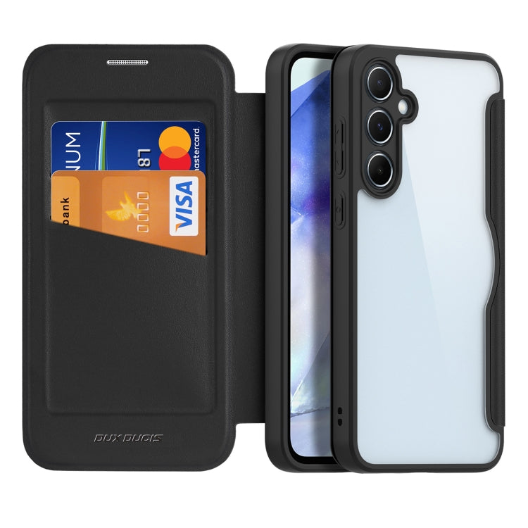 For Samsung Galaxy A55 5G DUX DUCIS Skin X Pro Series PC + TPU Phone Leather Case(Black) - Galaxy Phone Cases by DUX DUCIS | Online Shopping South Africa | PMC Jewellery | Buy Now Pay Later Mobicred