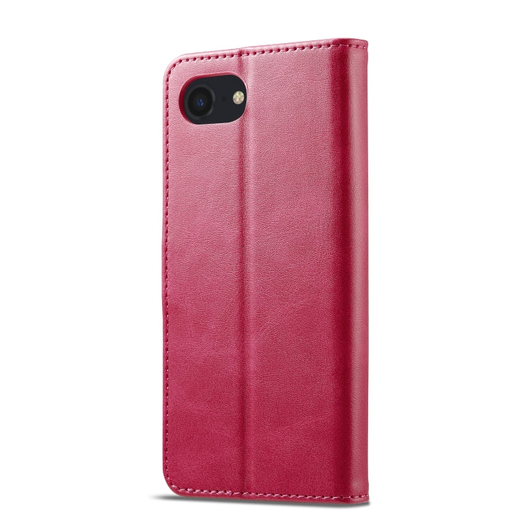 LC.IMEEKE Calf Texture Horizontal Flip Leather Case For iPhone SE 2024(Red) - More iPhone Cases by LC.IMEEKE | Online Shopping South Africa | PMC Jewellery | Buy Now Pay Later Mobicred