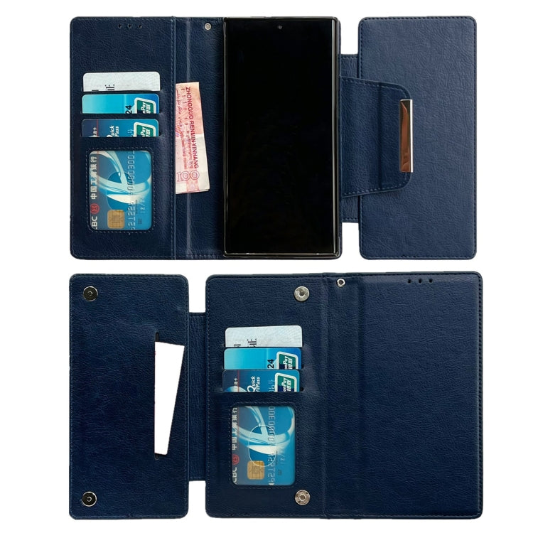 For Samsung Galaxy S24+ 5G Multifunctional 7-Card Wallet Leather Phone Case(Royal Blue) - Galaxy S24+ 5G Cases by PMC Jewellery | Online Shopping South Africa | PMC Jewellery | Buy Now Pay Later Mobicred