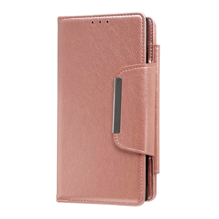 For Samsung Galaxy S24 5G Multifunctional 7-Card Wallet Leather Phone Case(Rose Gold) - Galaxy S24 5G Cases by PMC Jewellery | Online Shopping South Africa | PMC Jewellery | Buy Now Pay Later Mobicred