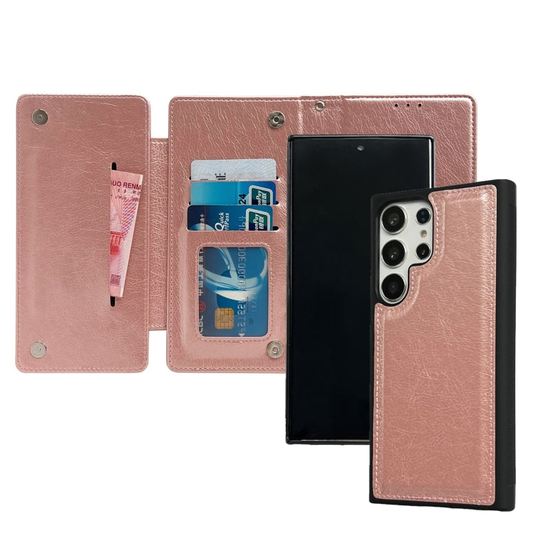 For Samsung Galaxy S24 5G Multifunctional 7-Card Wallet Leather Phone Case(Rose Gold) - Galaxy S24 5G Cases by PMC Jewellery | Online Shopping South Africa | PMC Jewellery | Buy Now Pay Later Mobicred