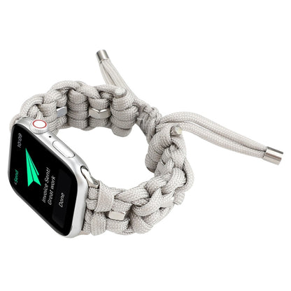 For Apple Watch Ultra 49mm Screw Nut Braided Paracord Watch Band(White) - Watch Bands by PMC Jewellery | Online Shopping South Africa | PMC Jewellery | Buy Now Pay Later Mobicred