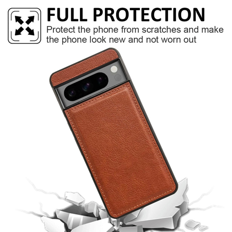 For Google Pixel 9 Pro XL Cowhide Texture Back Cover Phone Case(Brown) - Google Cases by PMC Jewellery | Online Shopping South Africa | PMC Jewellery | Buy Now Pay Later Mobicred