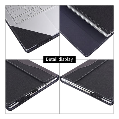 For Microsoft Surface Laptop 6 15 inch Cloth Texture Laptop Leather Case With Stand Function(Black) - 15 inch by PMC Jewellery | Online Shopping South Africa | PMC Jewellery | Buy Now Pay Later Mobicred