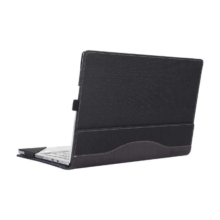 For Microsoft Surface Book 3 / 2 / 1 13.5 inch Cloth Texture Laptop Leather Case With Stand Function(Black) - 13.3 inch by PMC Jewellery | Online Shopping South Africa | PMC Jewellery | Buy Now Pay Later Mobicred